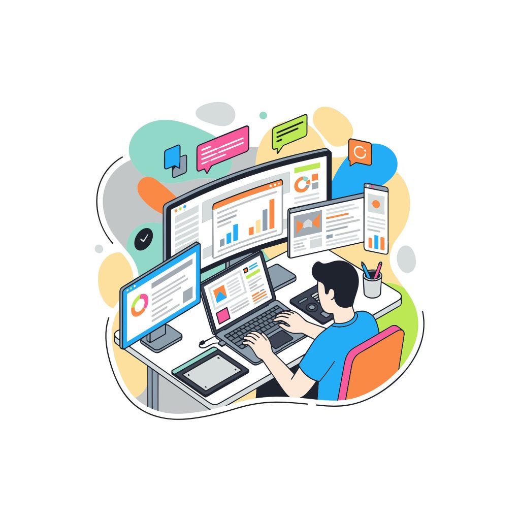 collaboration tools korea - team using digital collaboration platform in korean office setting